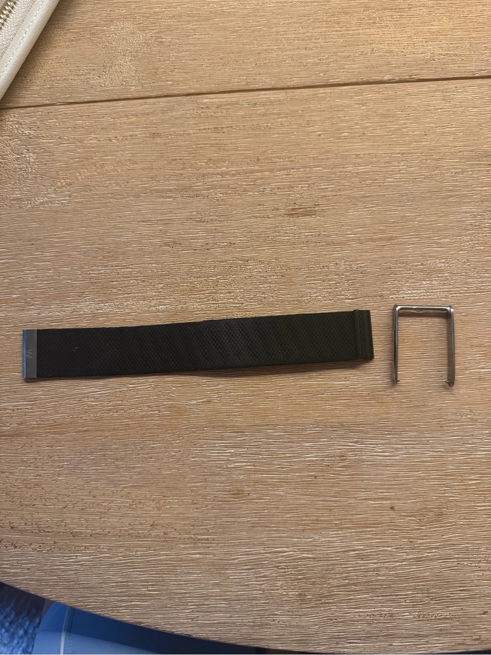 Whoop MG Black Mesh Replacement Watch Band with Silver Clasp